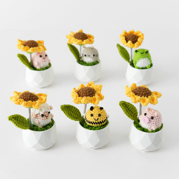CreativesSC Handmade Animal Series Small Potted Plant