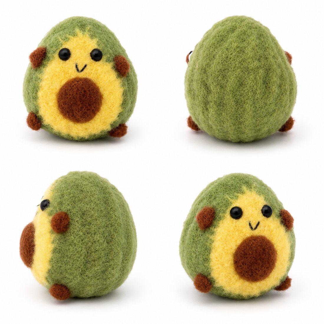 Cute Handmade Crochet Avocado Plushie – Kawaii Avocado Stuffed Toy