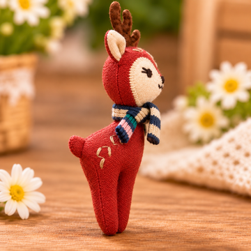 Handcrafted Embroidered Deer Plush Brooch & Bag Charm