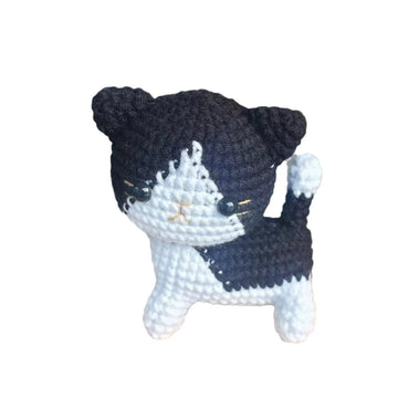Handmade Crochet Calico Kitten Keychain — Set of 4 Brave Little Explorer Cats
