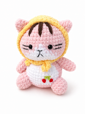 Handmade Crochet Cat Couple Keychain-cute  Cat Charm Gift