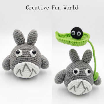 Finished Handmade Crochet Wool Doll Totoro Handbag Pendant Keychain Pendant Creative Gift